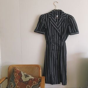 Stripped Vintage Reformation style wrap dress